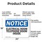 Signmission Electrical Room Telephone Room Inside, 24 in W x Rectangle, Aluminum OS-2PACK-NS-A-1824-L-11692 - alternate 2